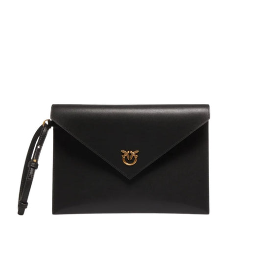 Pochette a Mano in Pelle con Logo Love Birds