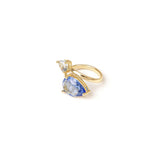 Anello A Due Cristalli Chandelier