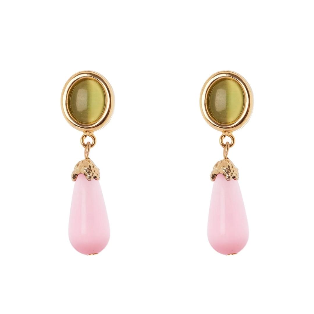 Orecchini cabochon e goccia Tarocchi