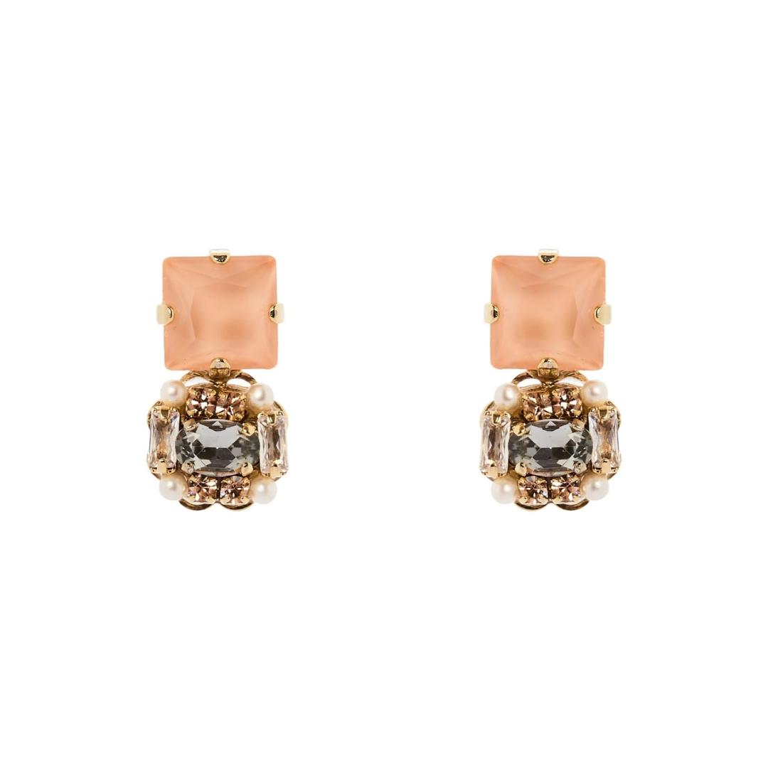 Orecchini Cristallo Charm Ottagonale Hera