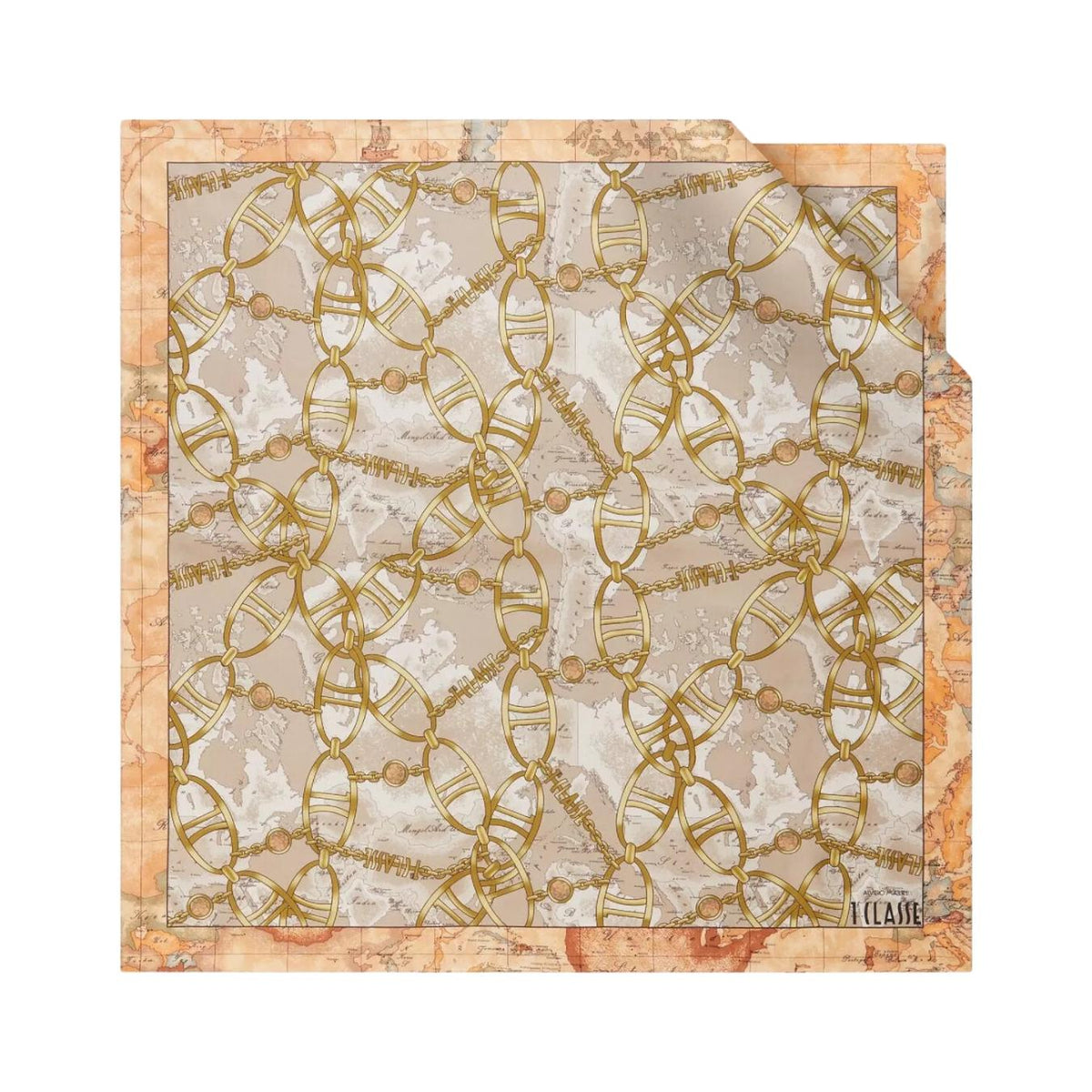 Foulard Geo Chain in Seta