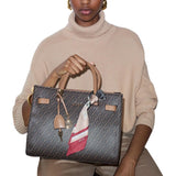 Borsa Satchel Media con Foulard