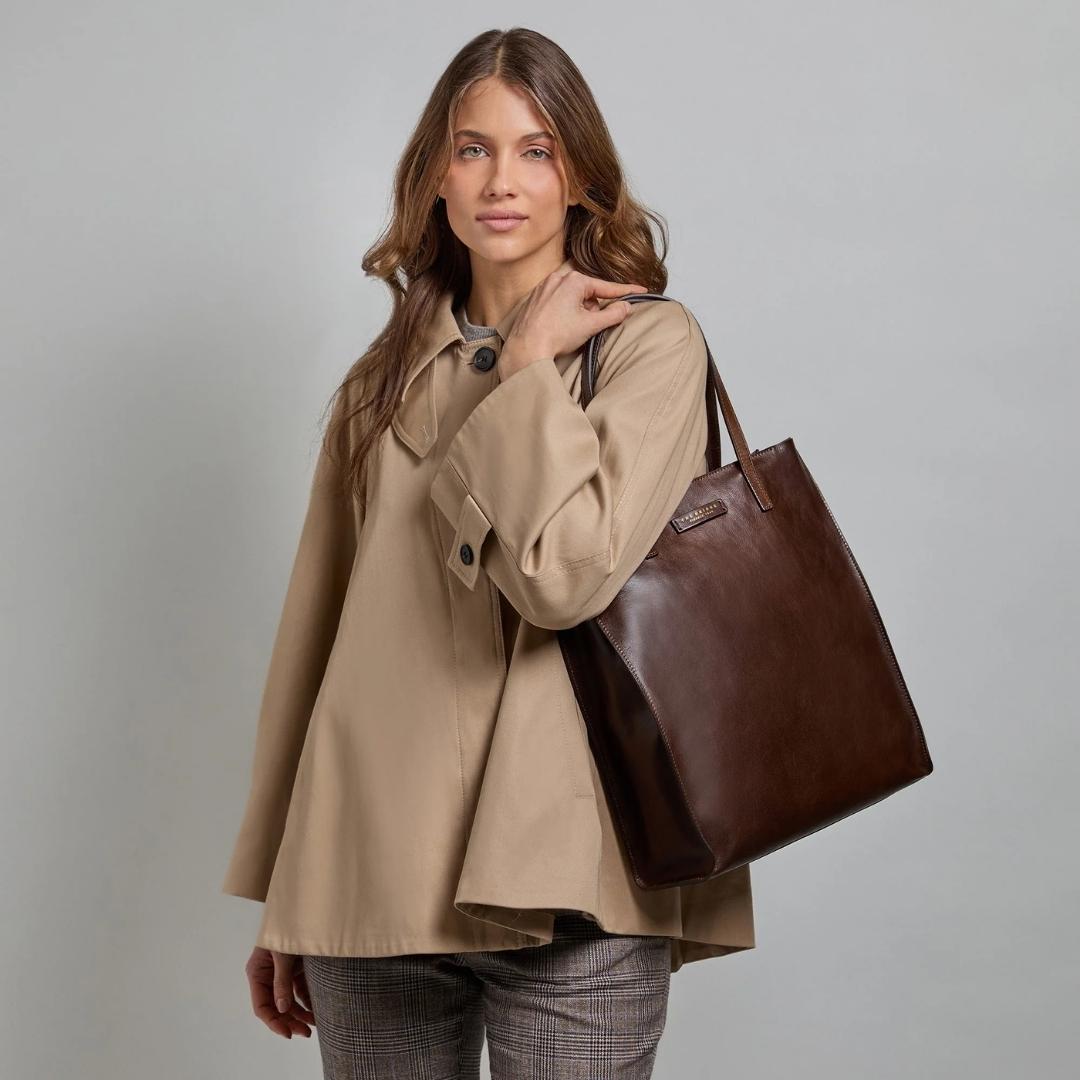 Borsa Shopper in Pelle MIRRA