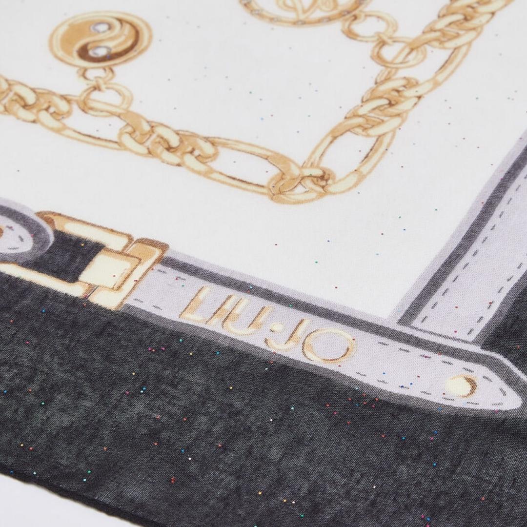 Foulard Grande con Stampa Charms