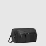 Beautycase Uomo in Tessuto Riciclato e Pelle