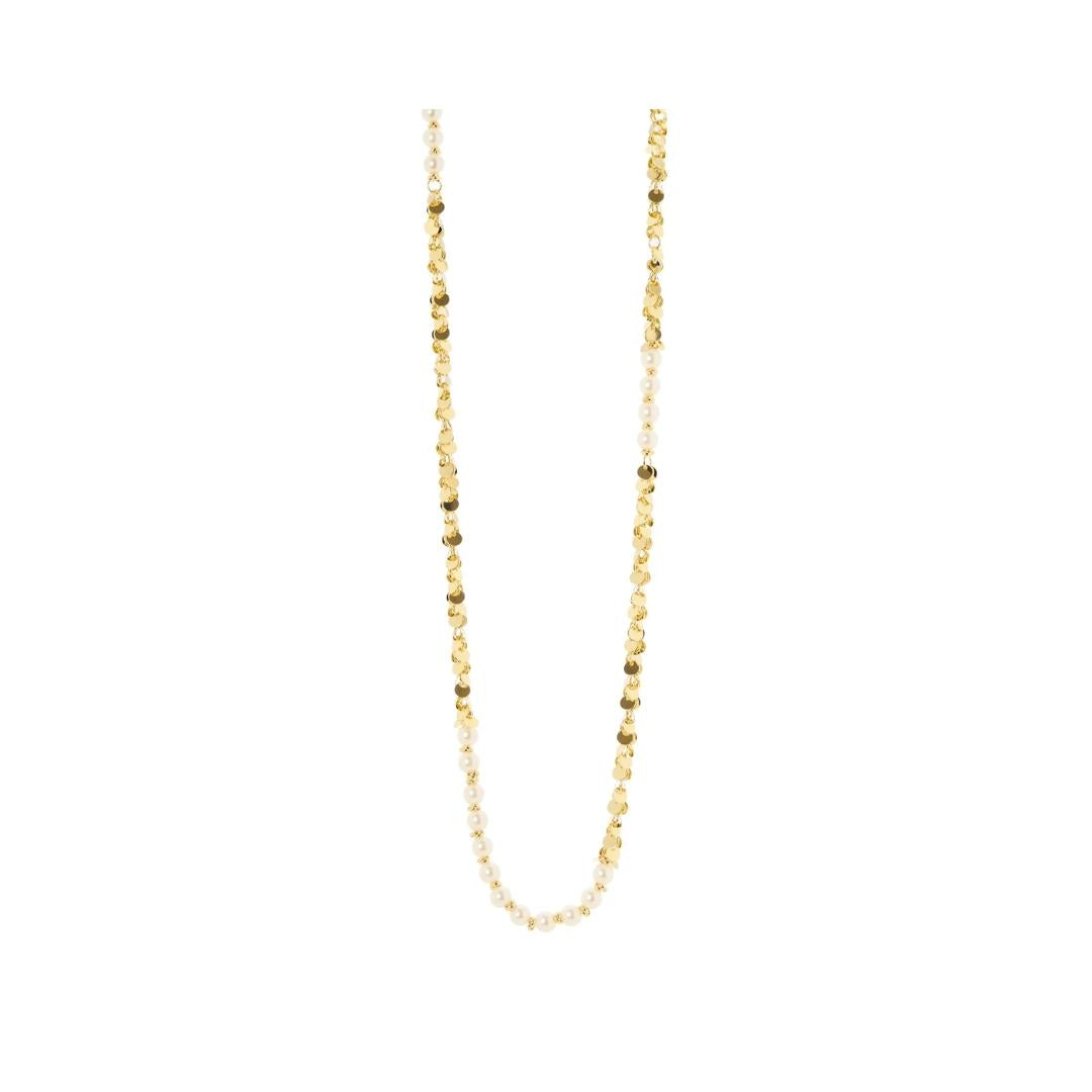 Collana Lunga Perle e Paillettes Eve