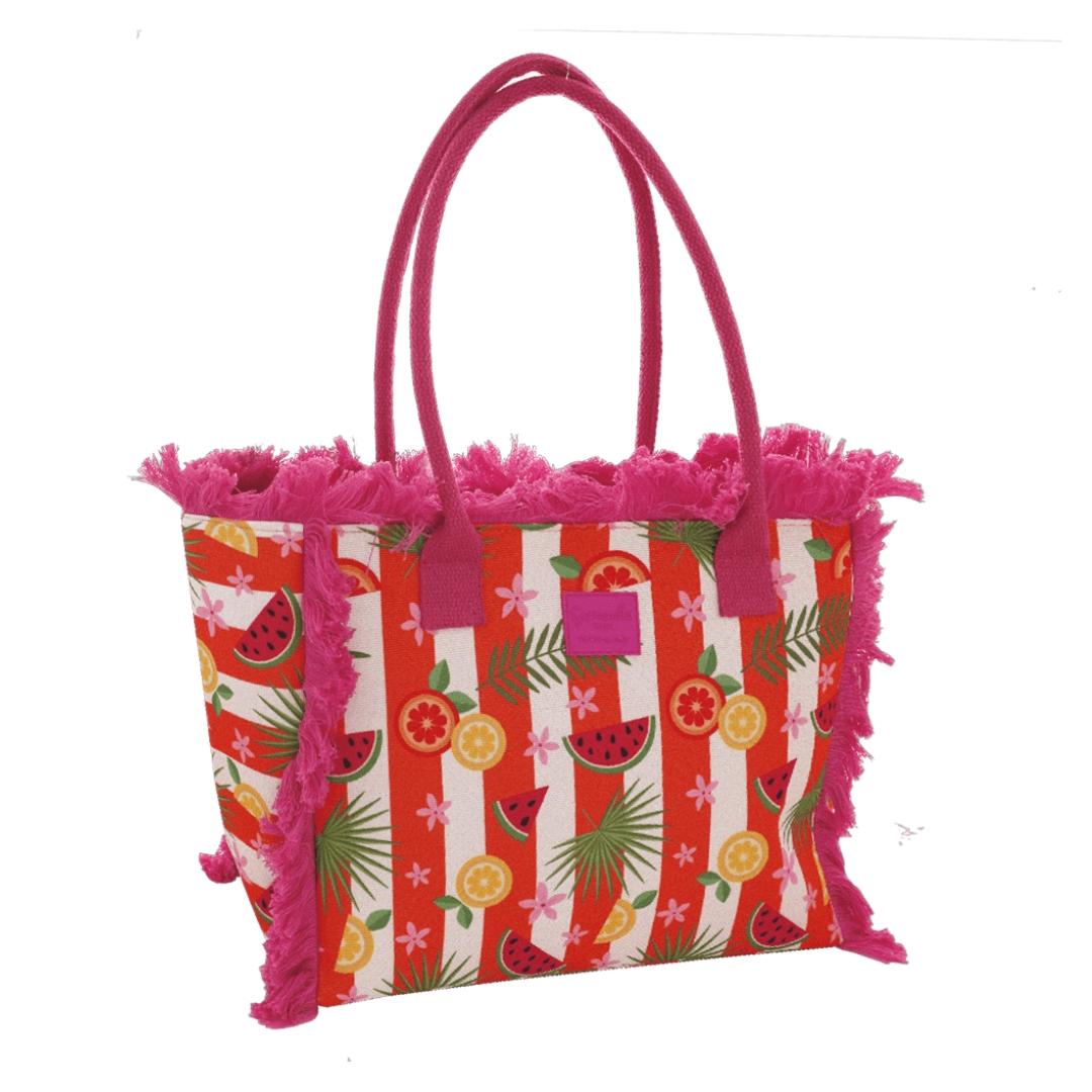 Borsa Mare L Frangia Tropical