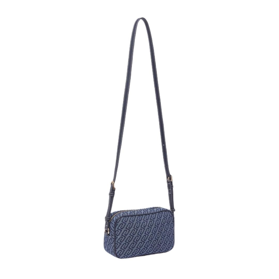 Piccola Borsa a Tracolla in Denim Jacquard