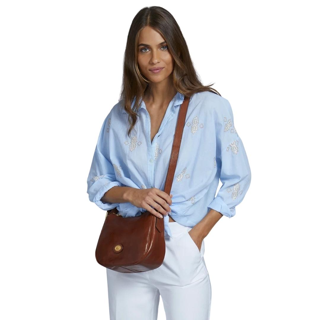 Borsa Tracolla Pelle Chiusa con Zip