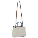 Borsa Jacquard Neutro/Denim Donna