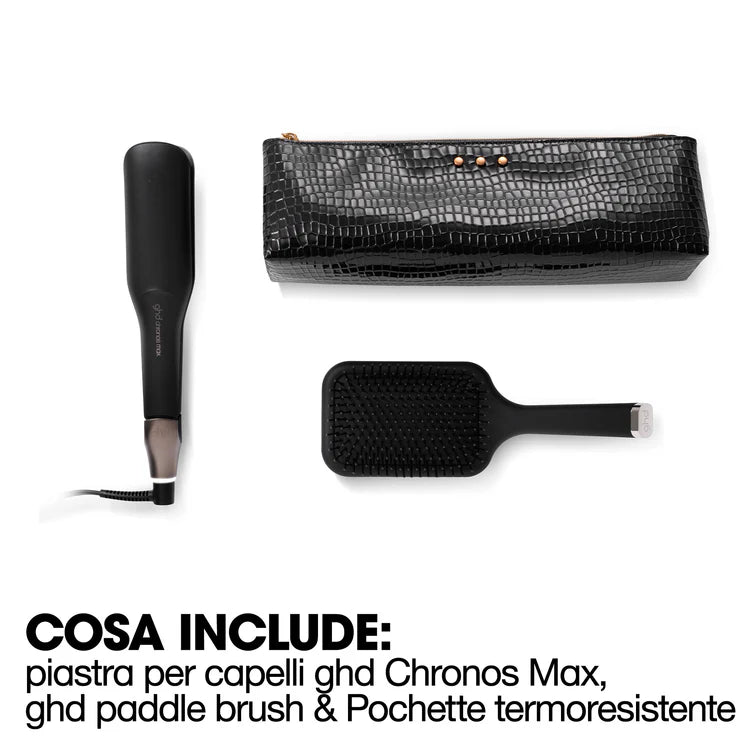 Cofanetto Styler ghd chronos max Gift Set - piastra per capelli professionale + paddle brush