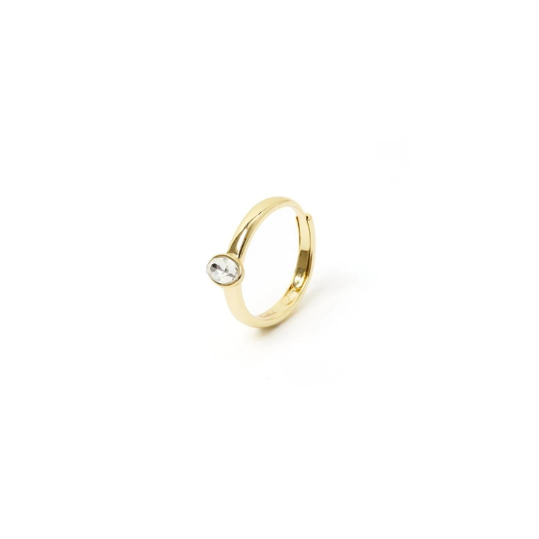 Anello Piccolo Cristallo Ovale Emilia