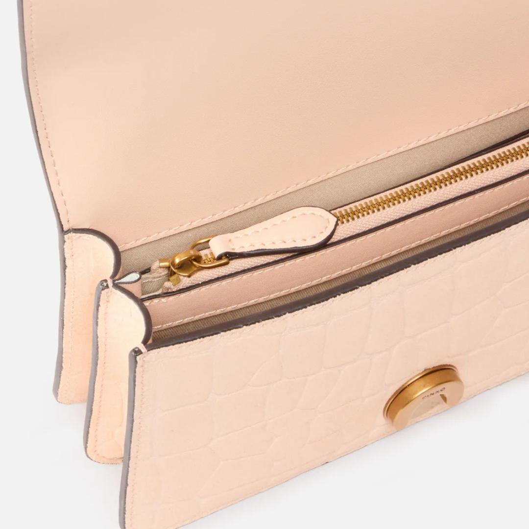 Borsa a tracolla piccola Mini Love Bag One in pelle stampa coccodrillo