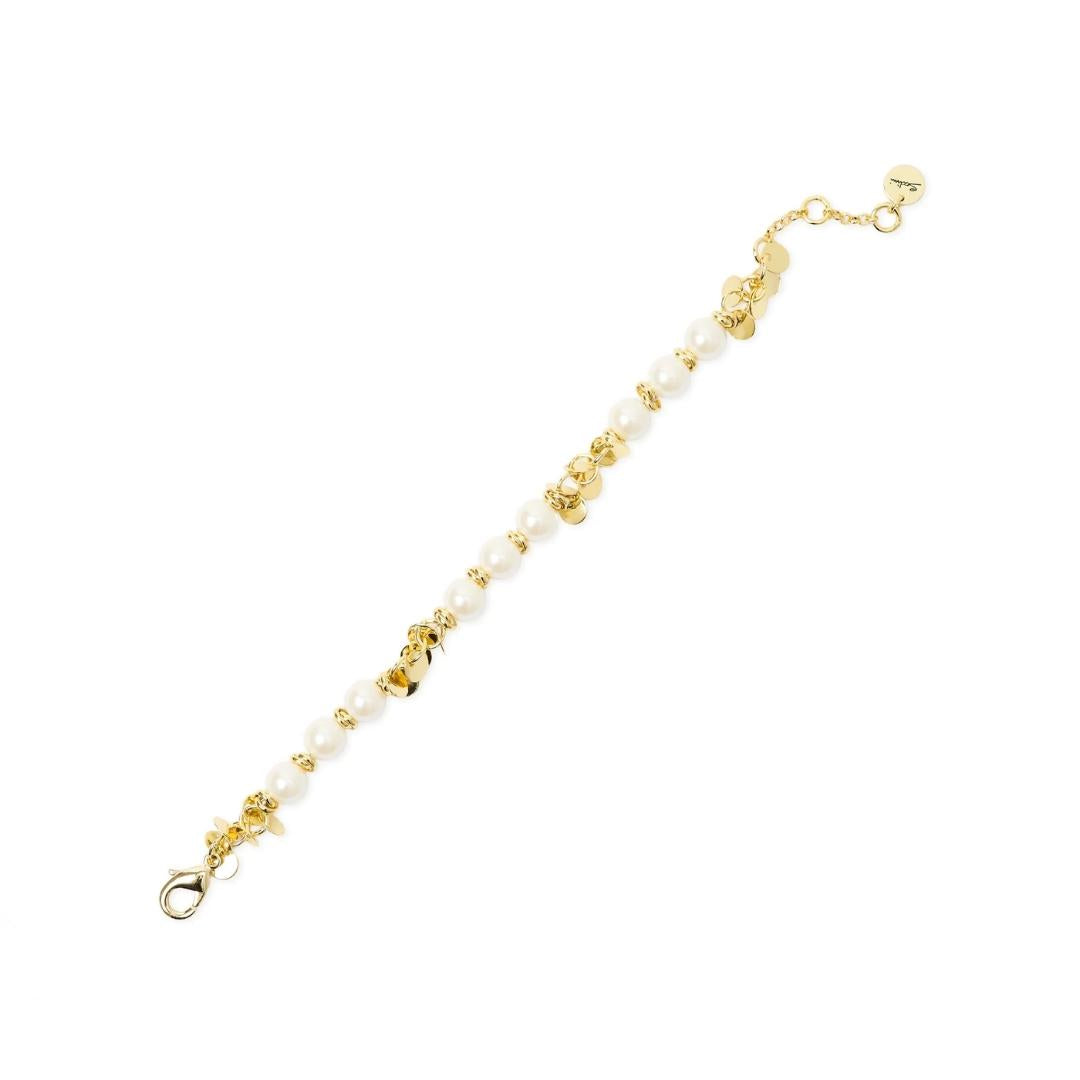 Bracciale Filo Paillettes e Perle Eve