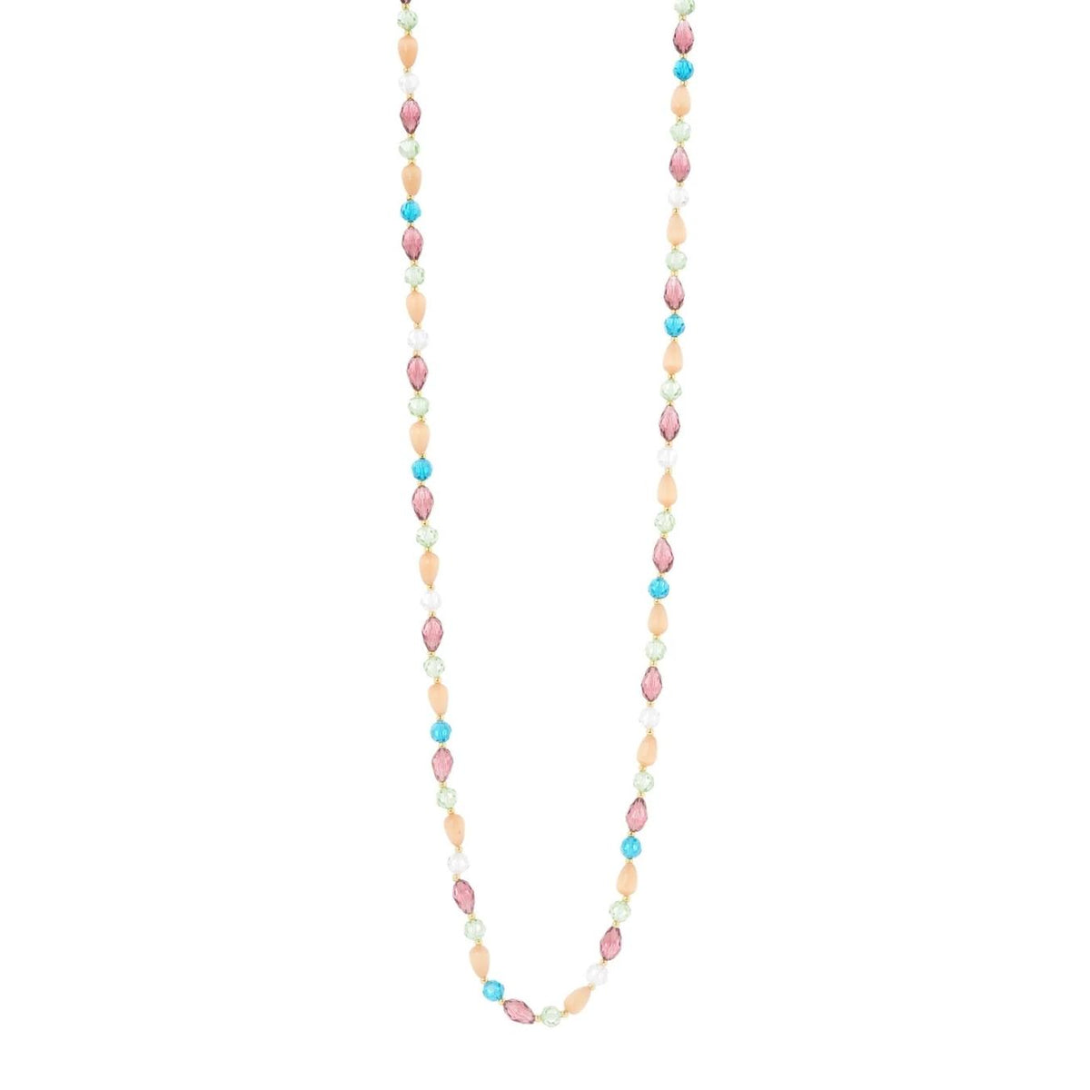 Collana lunga cristalli e cabochon Ninfa