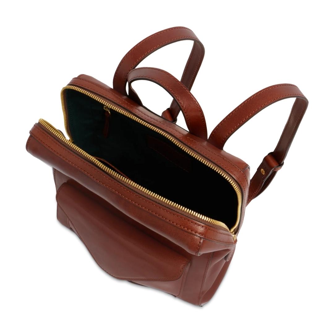 FRIDA Zaino Donna in Pelle con Tasca Frontale