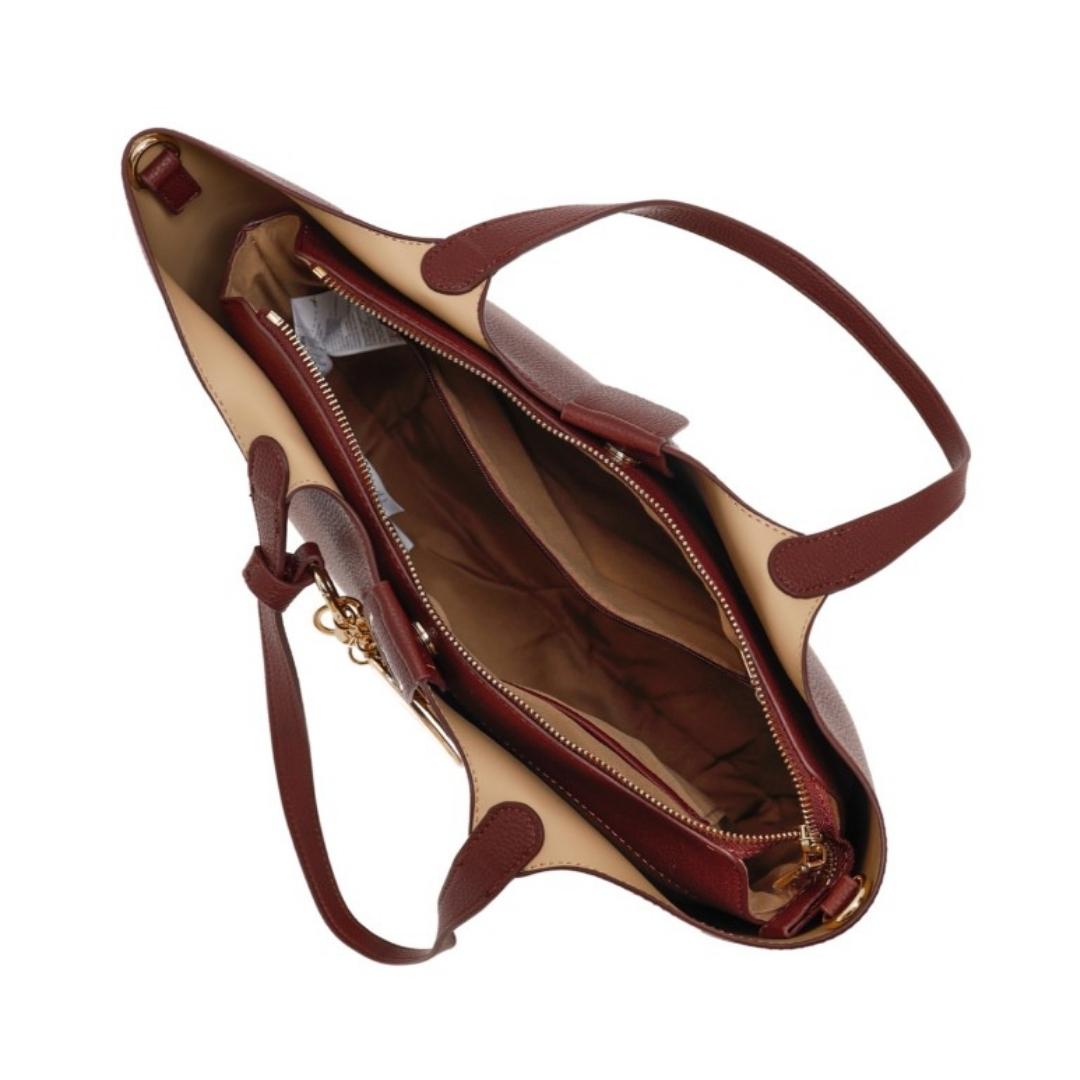 Borsa Shopping in Ecopelle con Tracolla Sunset
