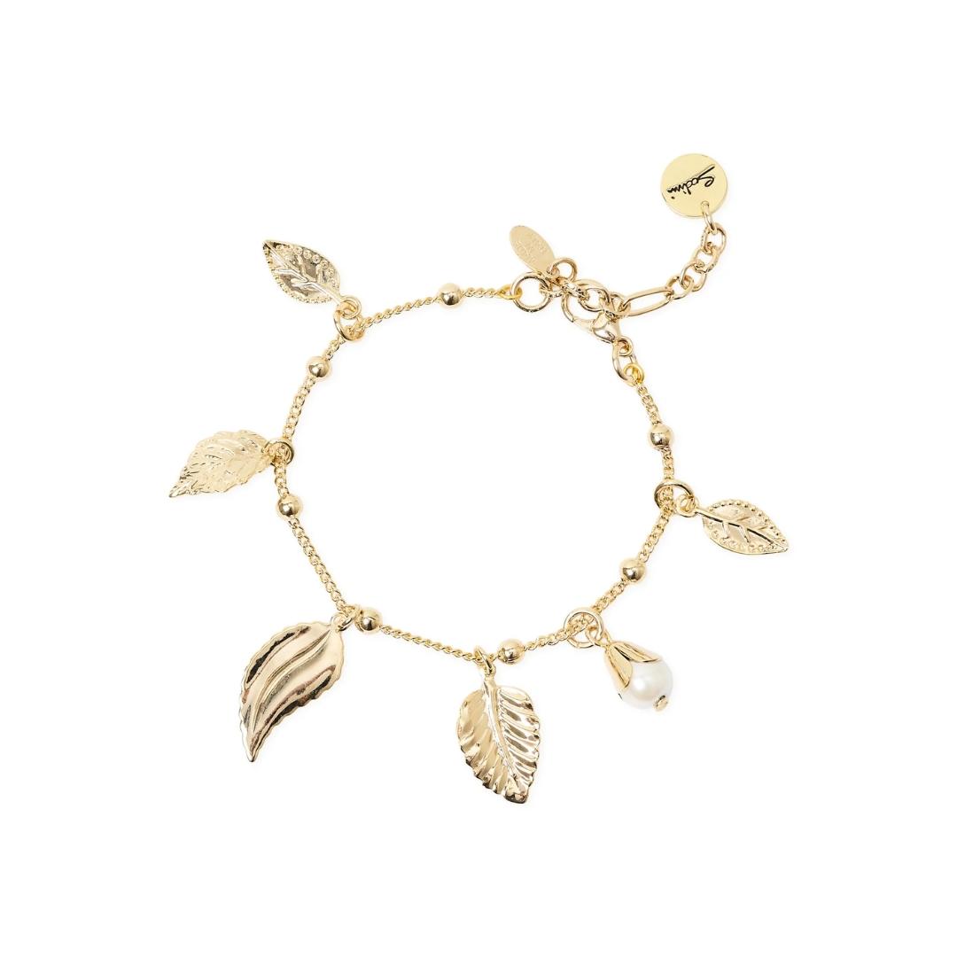 Bracciale Groumette e Foglie Daphne