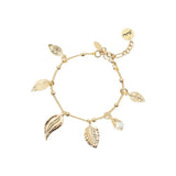 Bracciale Groumette e Foglie Daphne