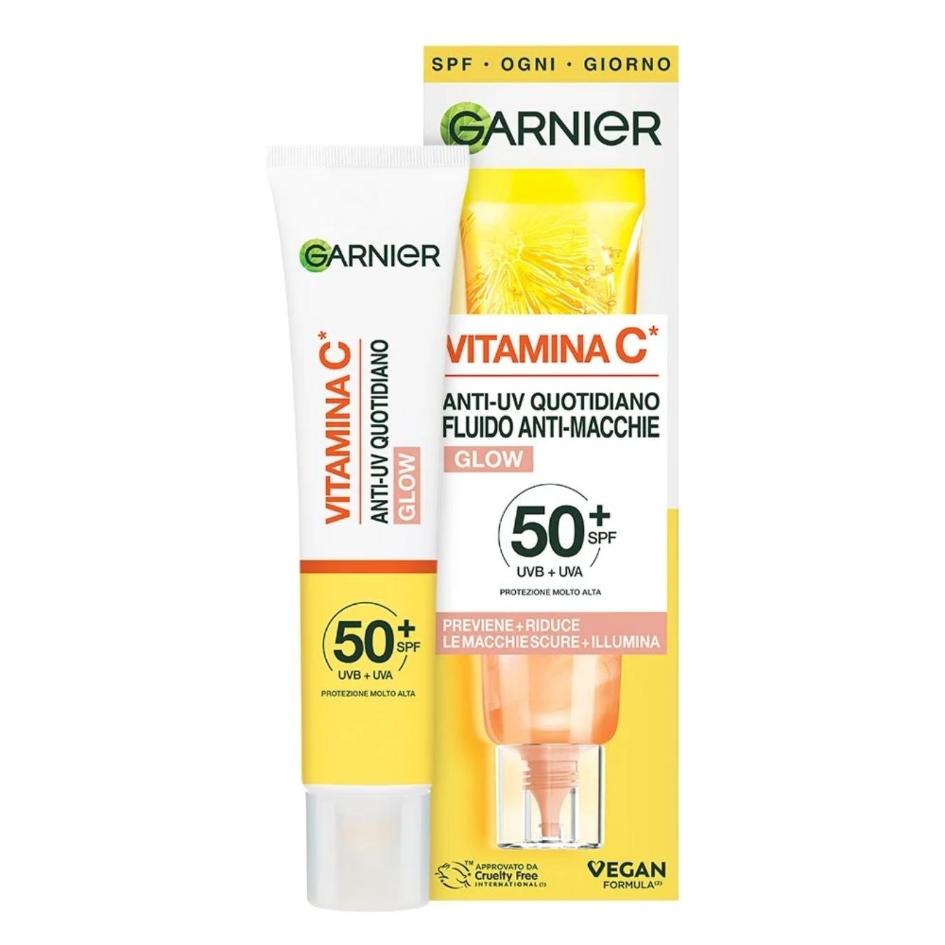 SkinActive Vitamina C Anti-UV Fluido Quotidiano Anti-Macchie Glow SPF50+