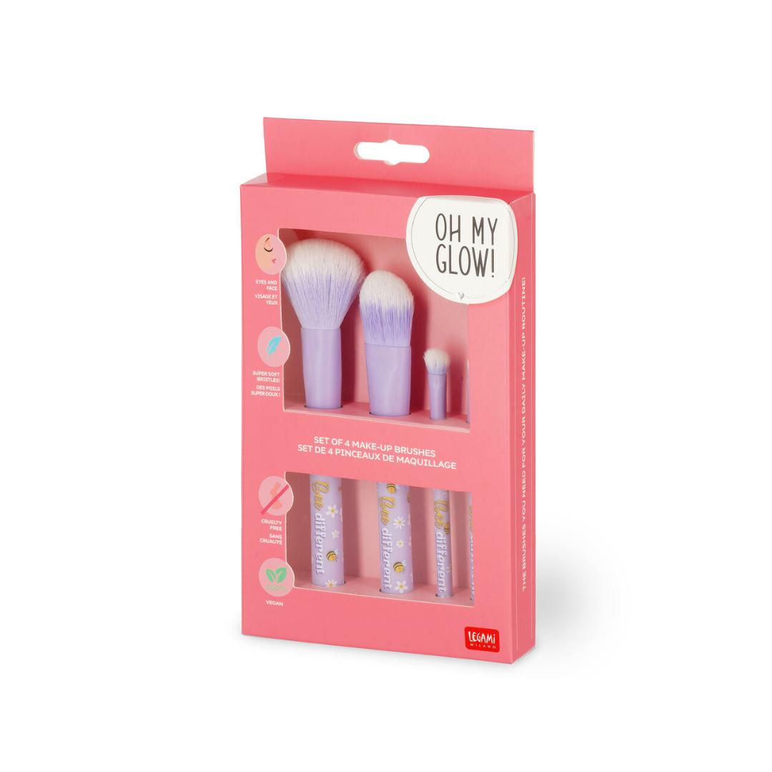 Set di 4 Pennelli per il Trucco Oh My Glow
