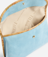 Beauty case medio in tessuto scamosciato