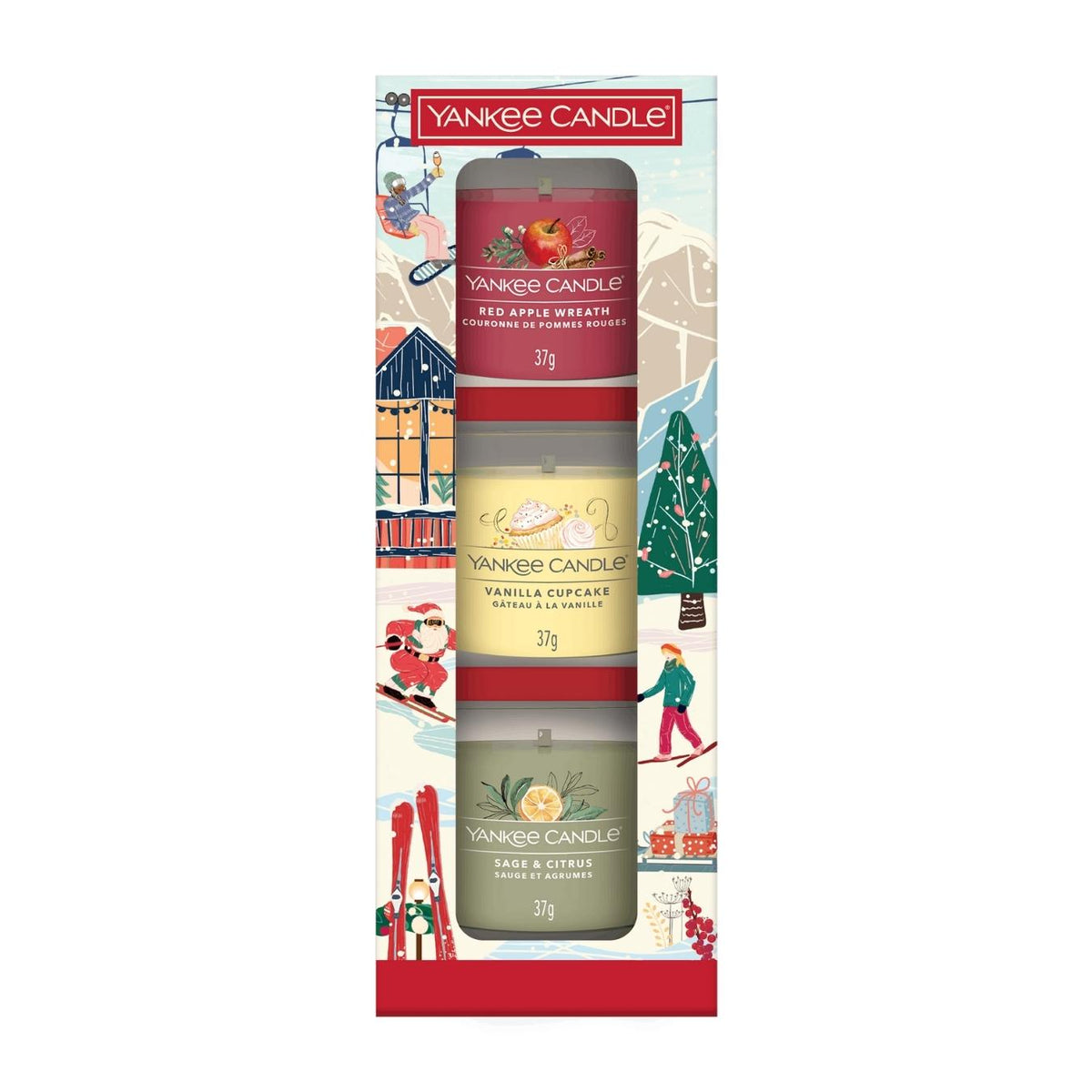 Confezione regalo Holiday Party 3 candele mini
