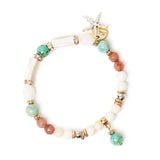 Bracciale elastico boule, sferetta e stella marina Maresia