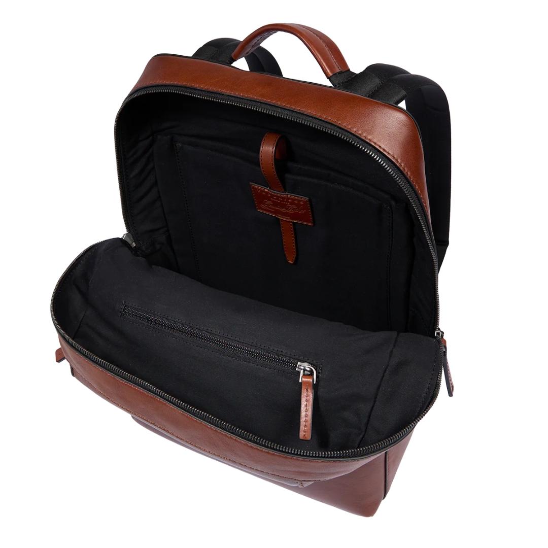 Iacopo Zaino Uomo in Pelle una Zip e Tasca Frontale