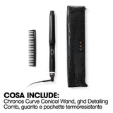 Cofanetto Arricciacapelli chronos curve conical Gift Set - arricciacapelli professionale + detangling comb