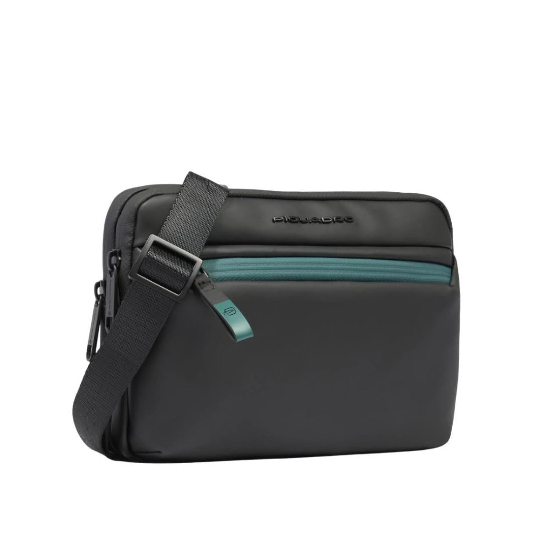 Pochette uomo porta iPad®mini in tessuto gommato Corner