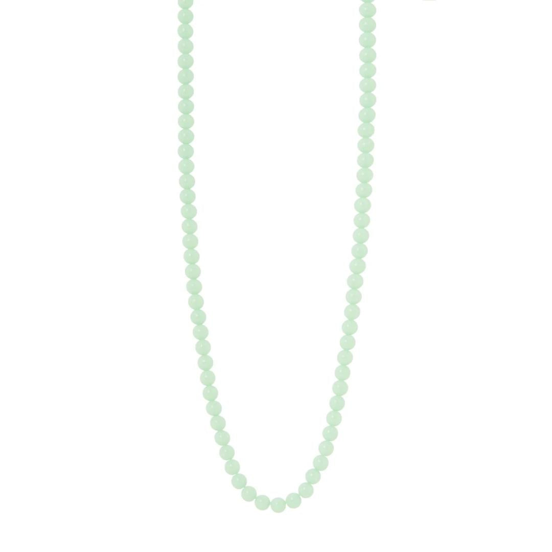 Collana lunga boule verde chiaro Apuana