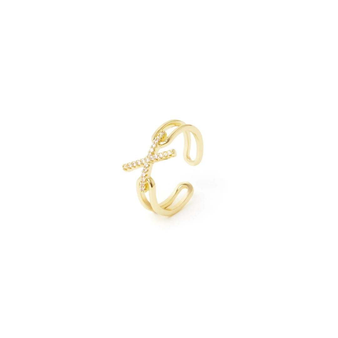 Anello croce di zirconi Rania