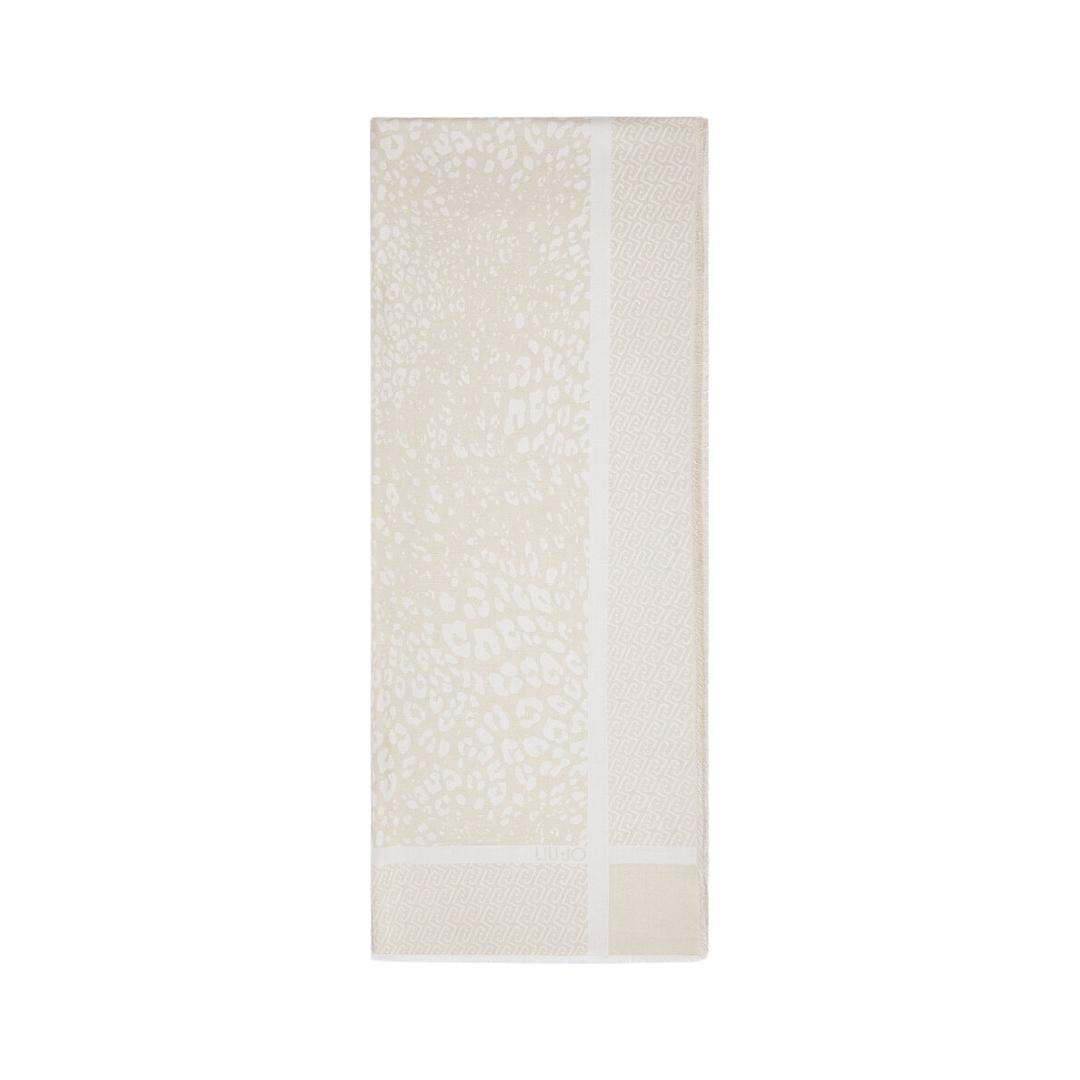 Stola Jacquard Animalier con Logo