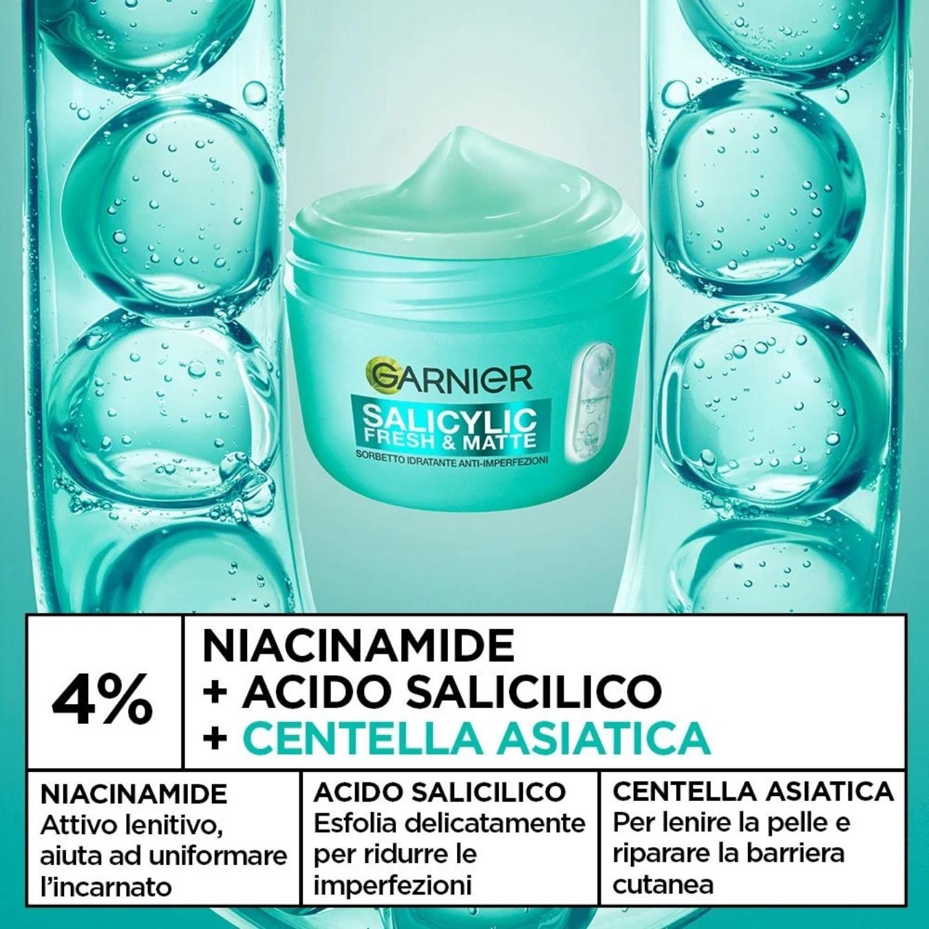SkinActive Fresh&Matte Salicylic Crema Sorbetto Idratante Anti-imperfezioni