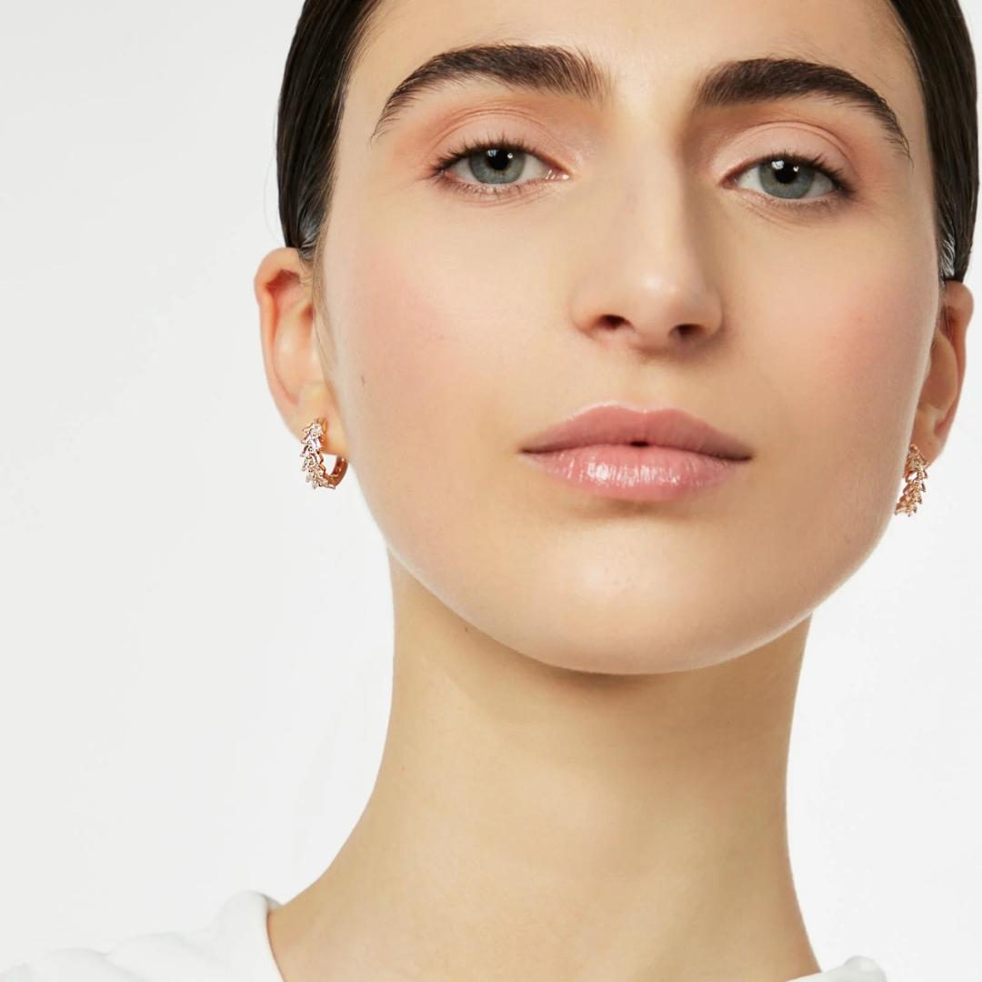 Orecchini mini cerchio e zirconi geometrici Ginevra