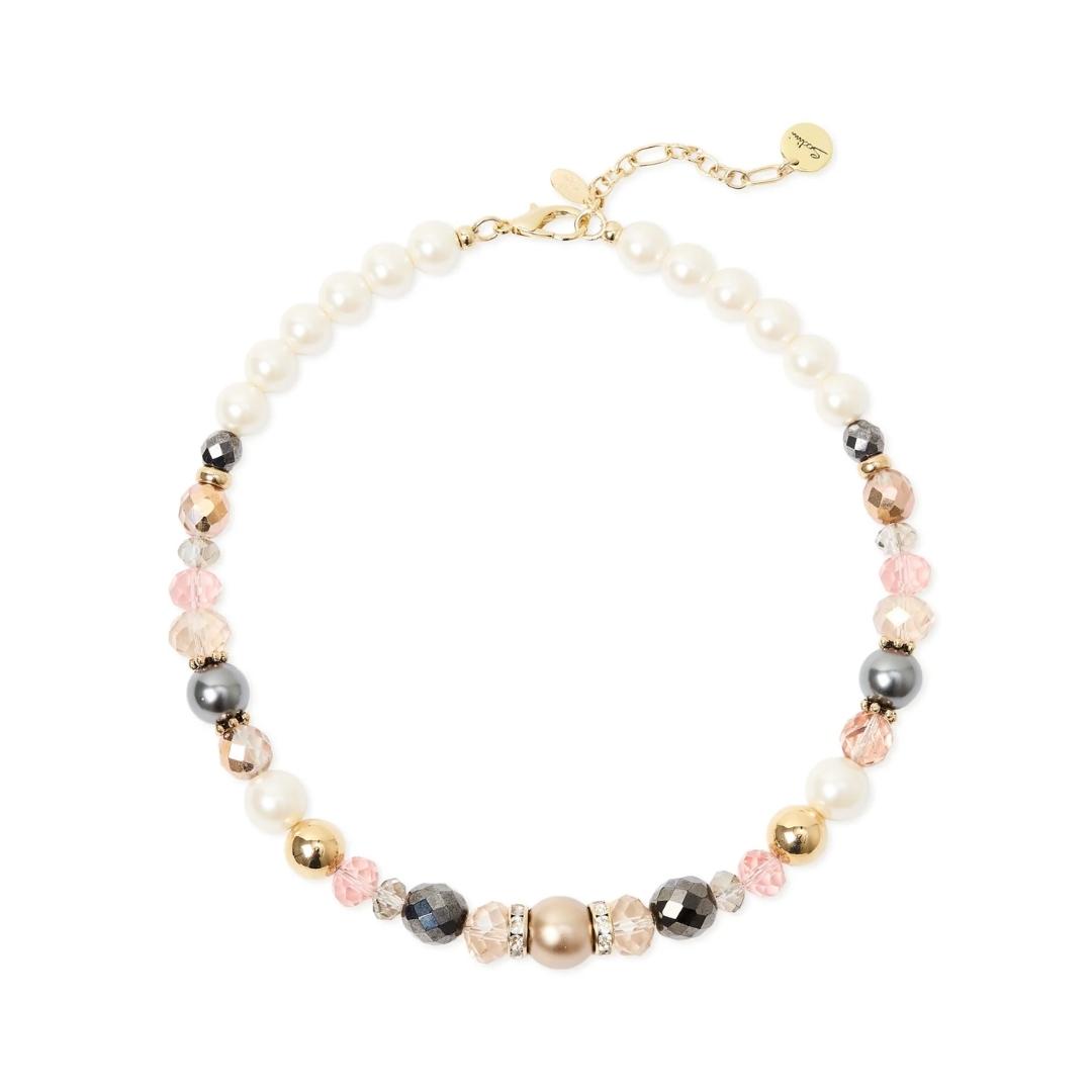 Collana Corta Perle e Brillanti Elementi Hera