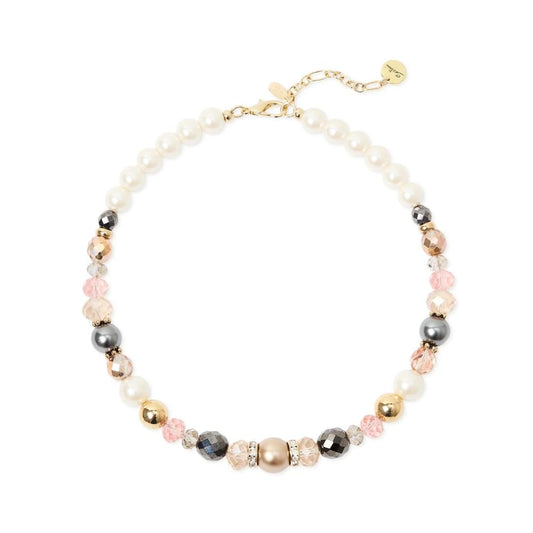 Collana Corta Perle e Brillanti Elementi Hera