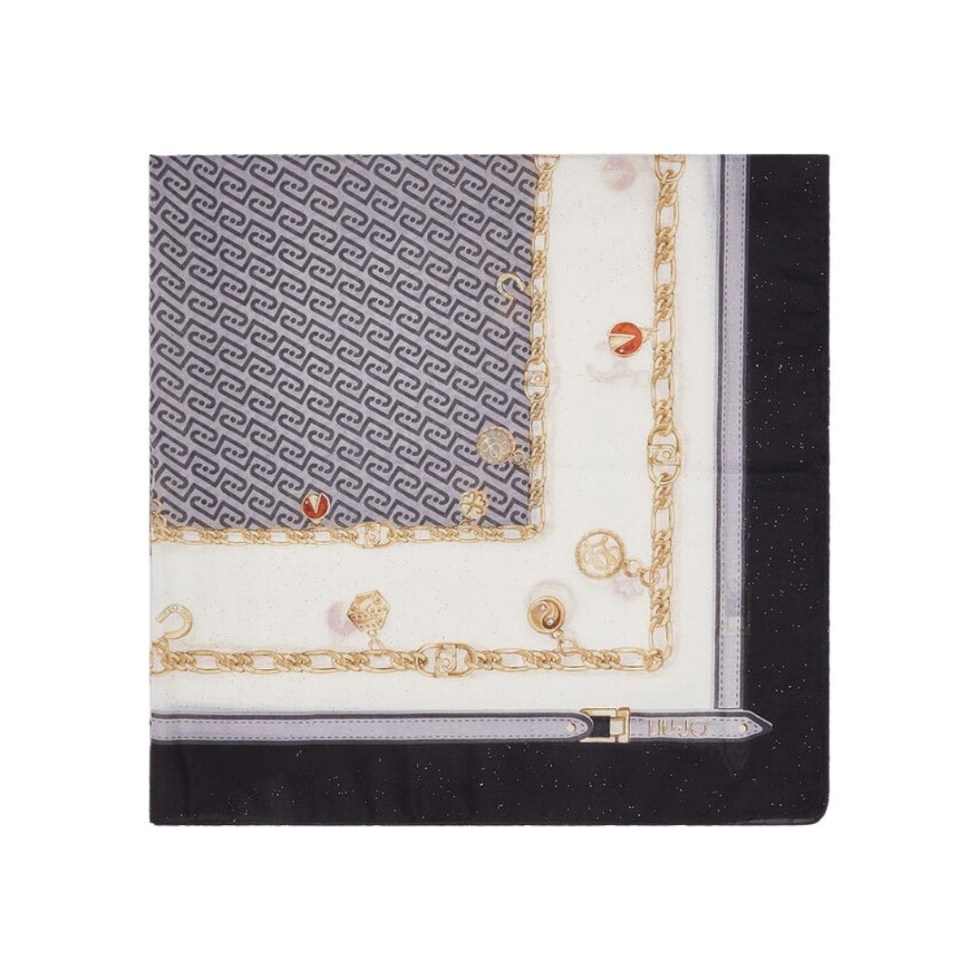 Foulard Grande con Stampa Charms