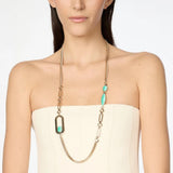 Collana lunga groumette e charm Ribera