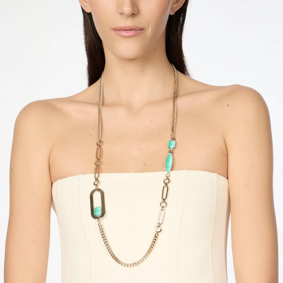 Collana lunga groumette e charm Ribera