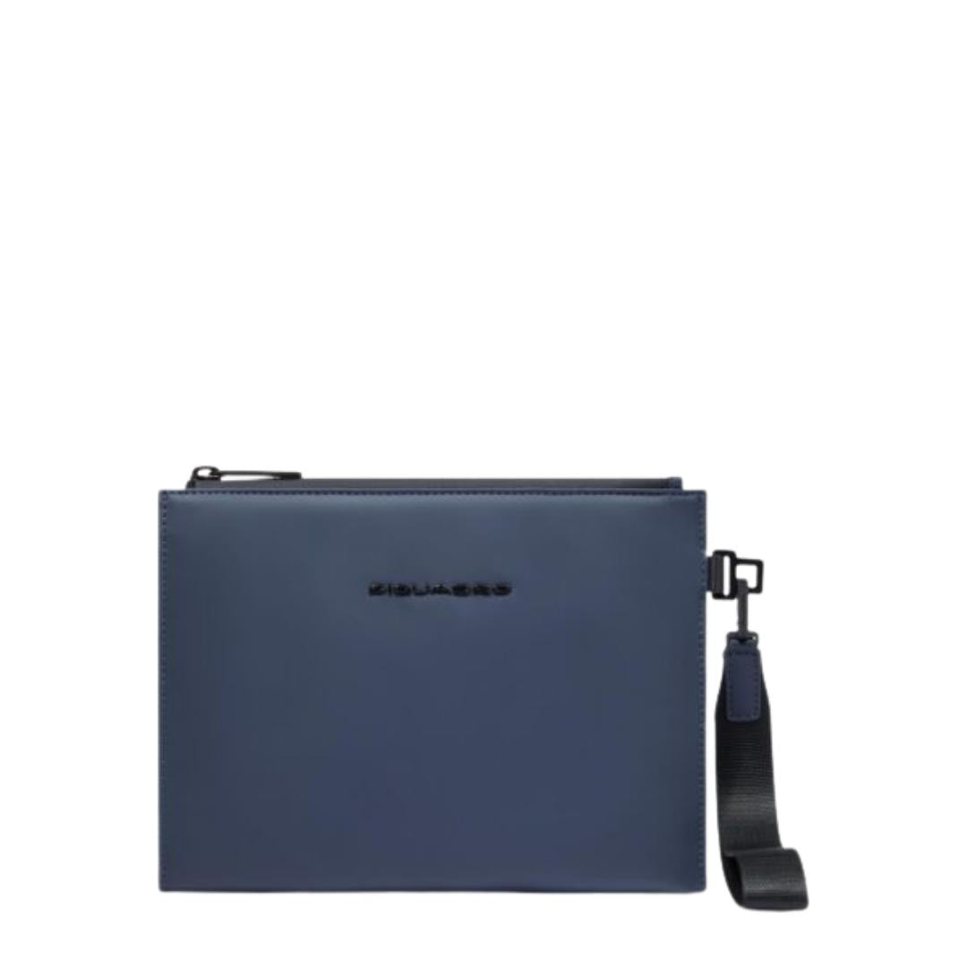 Pochette Piatta in Tessuto Gommato
