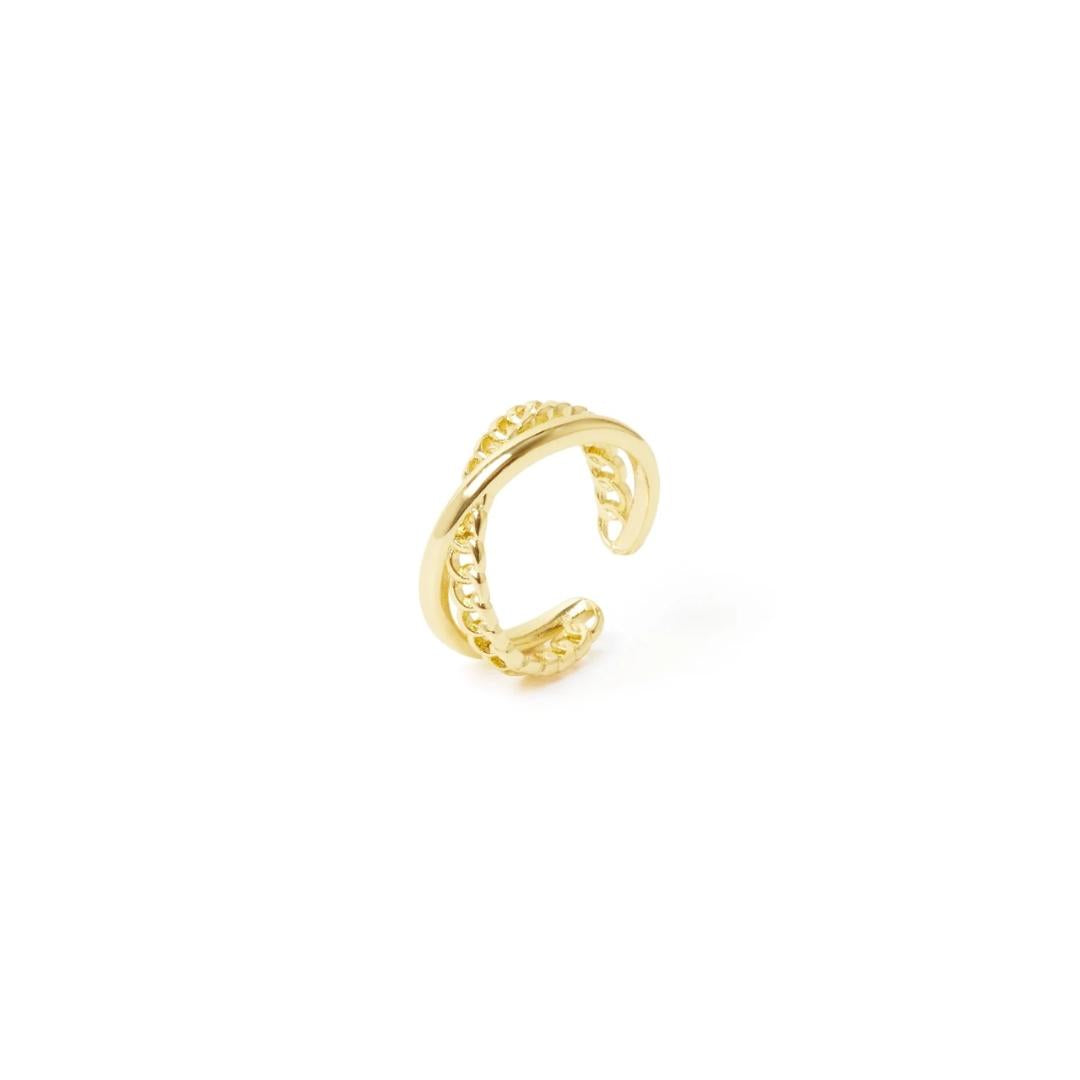 Anello a due fasce e groumette Rania