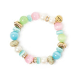 Bracciale elastico sfere, strass e bonbon Tarocchi