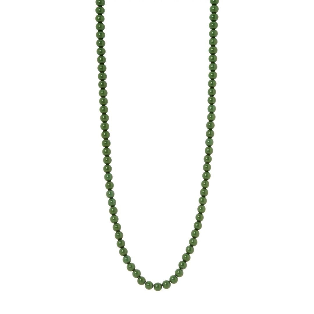 Collana lunga boule verde scuro Apuana