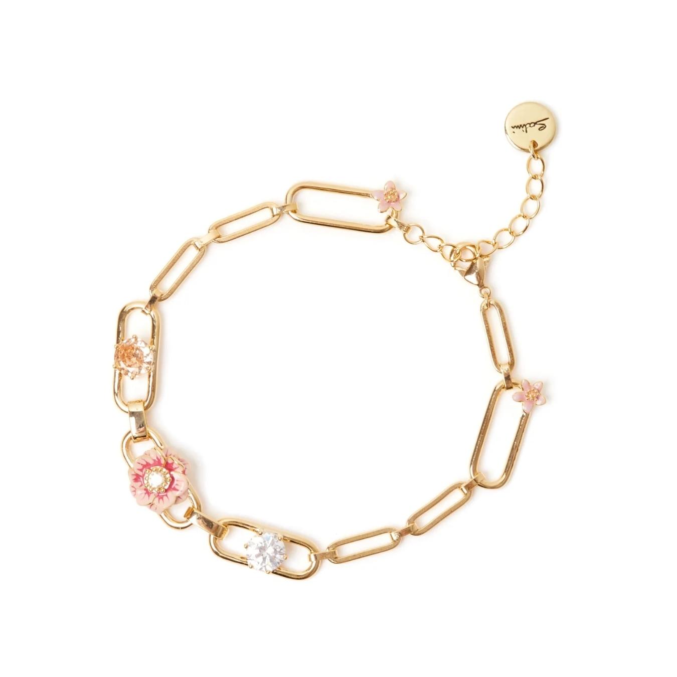 Bracciale Catena e Mini Fiori Hanami