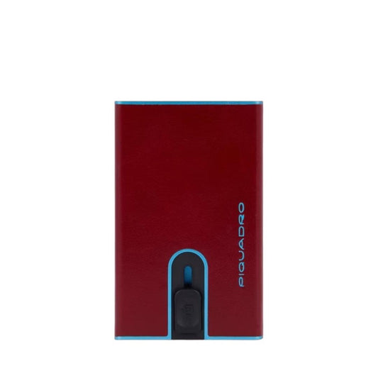 Porta Carte di Credito Slim in Pelle e Metallo con Sliding System