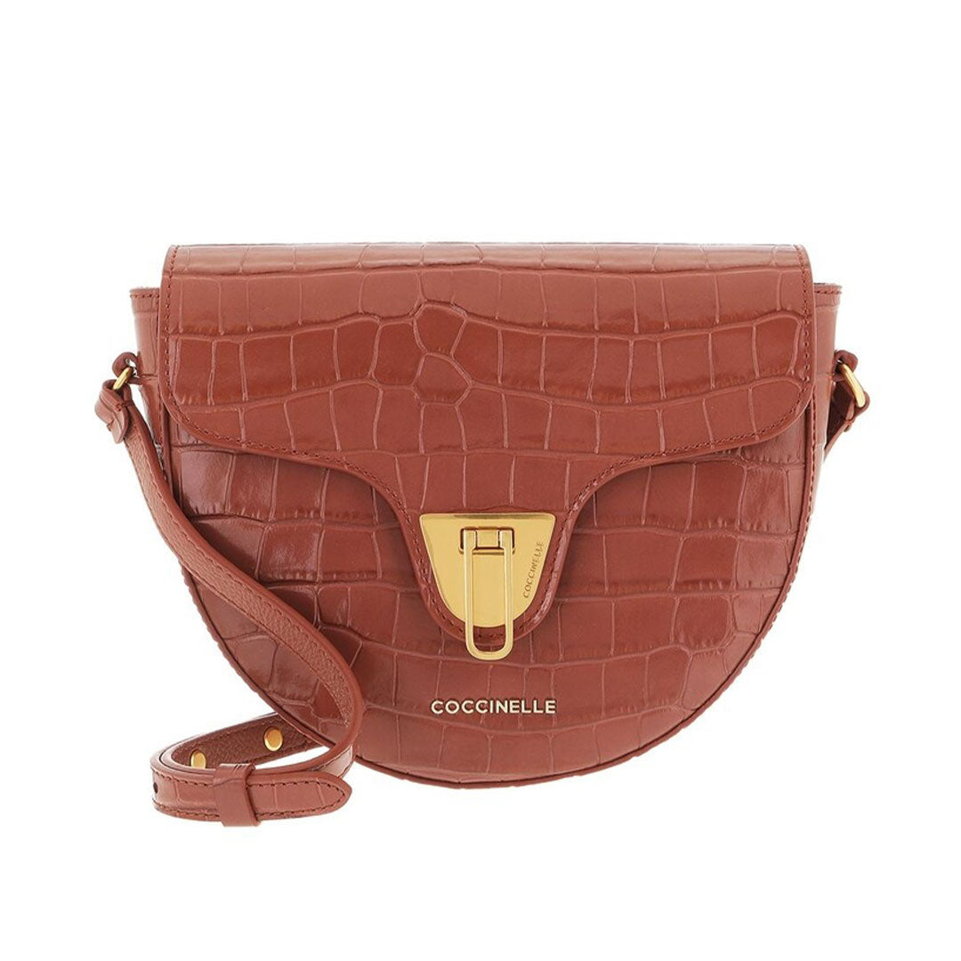 Coccinelle Borsa Beat Croco Shiny Soft Cinnamon