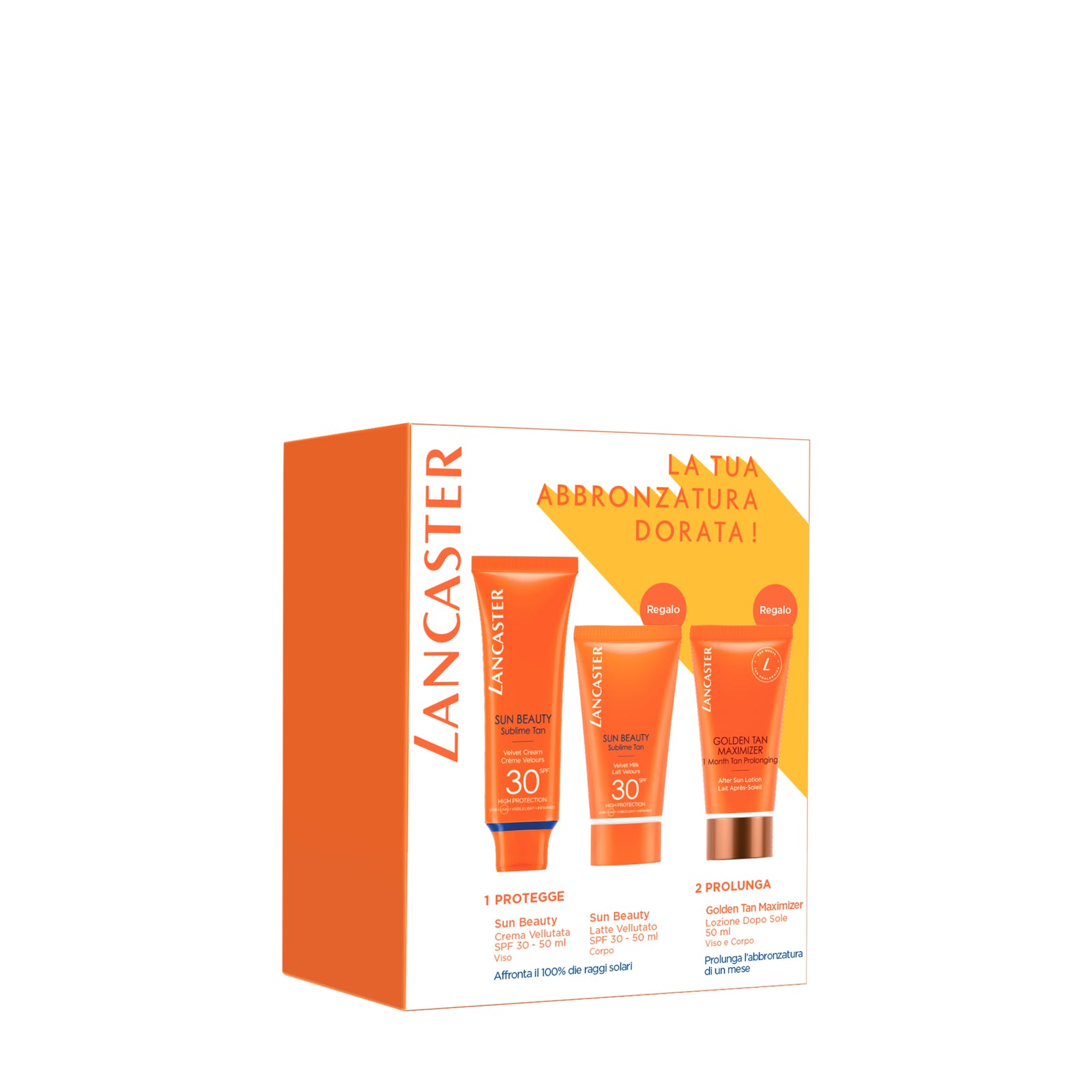 Cofanetto Sun Beauty 50ml SPF30 Velver Cream Viso + Golden Tan Maximizer