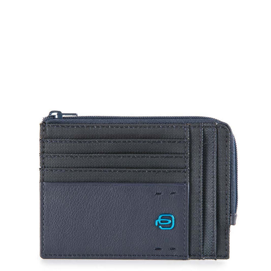 Piquadro Pulse16 Bustina portamonete, documenti e carte di credito - chevron/blu